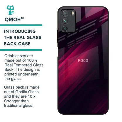 Razor Black Glass Case for Poco M3