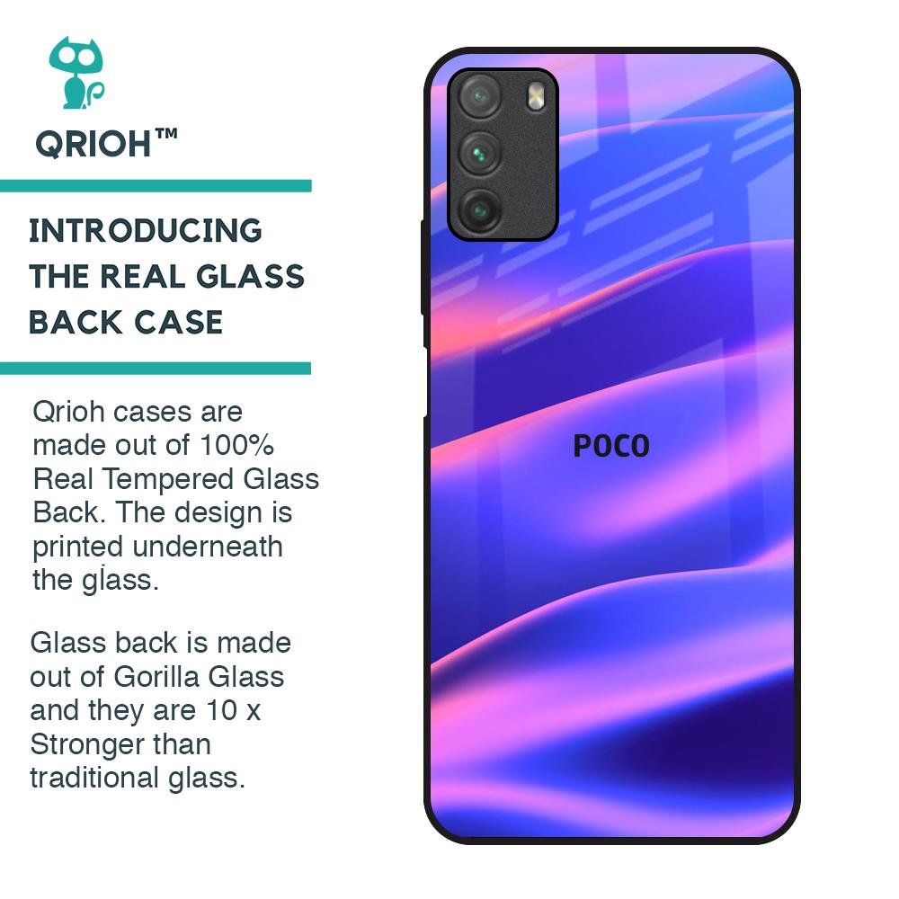 Colorful Dunes Glass Case for Poco M3