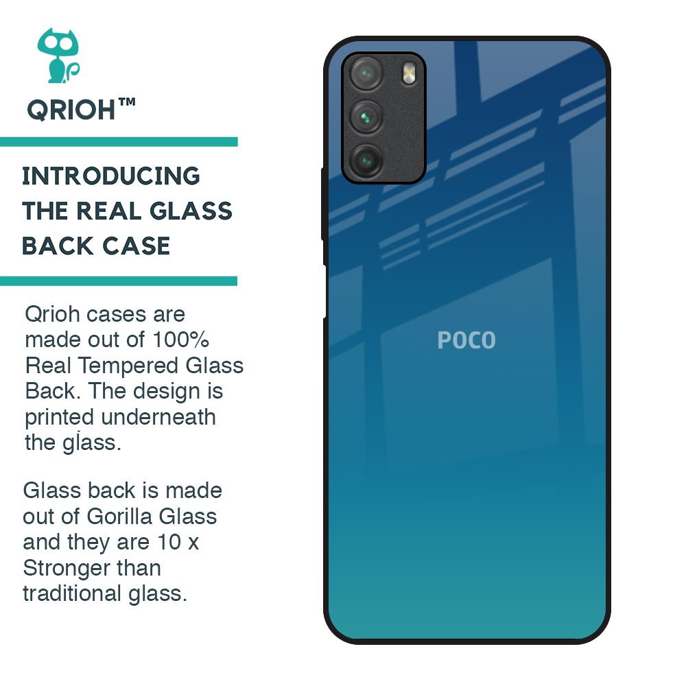 Celestial Blue Glass Case For Poco M3