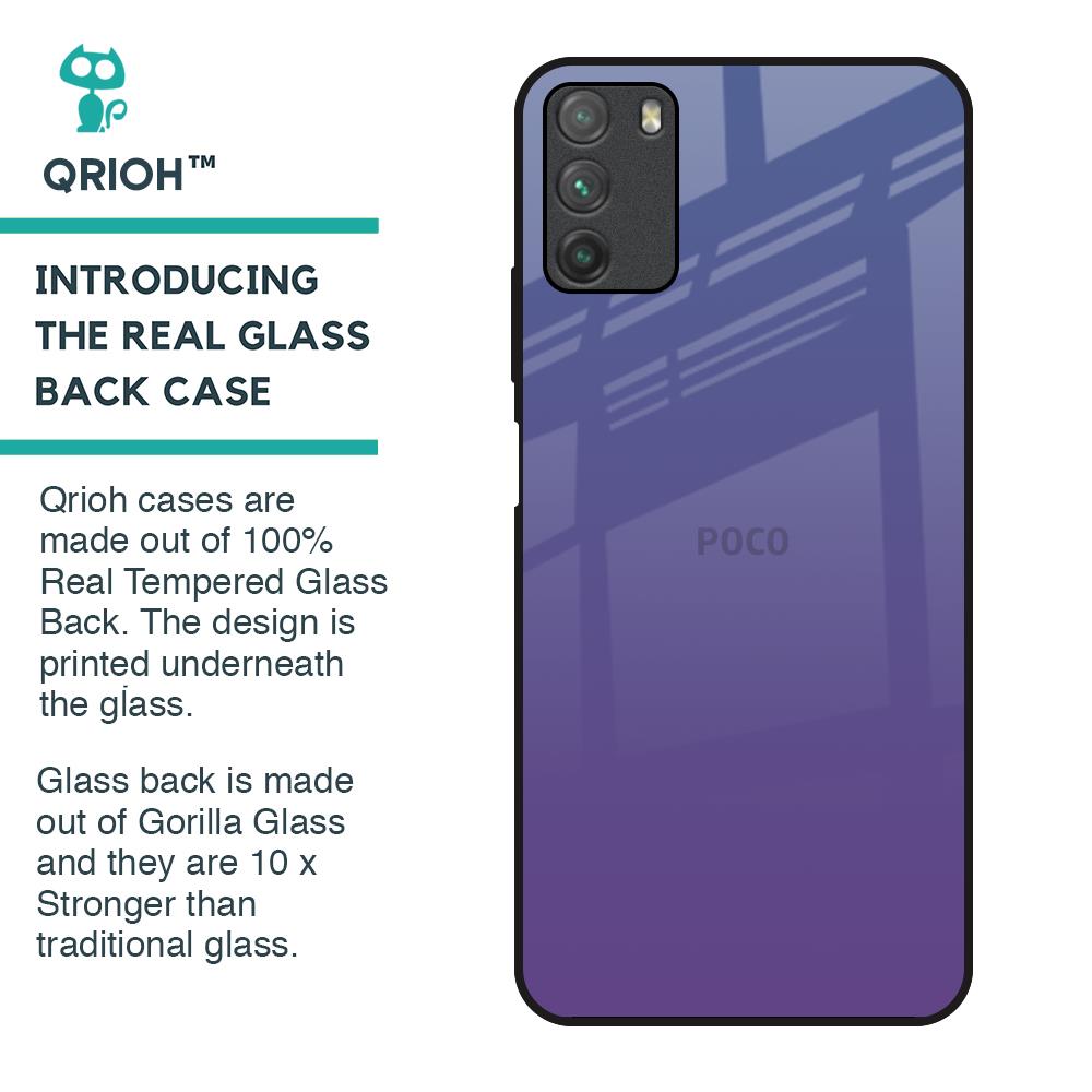 Indigo Pastel Glass Case For Poco M3