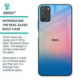 Blue & Pink Ombre Glass case for Poco M3