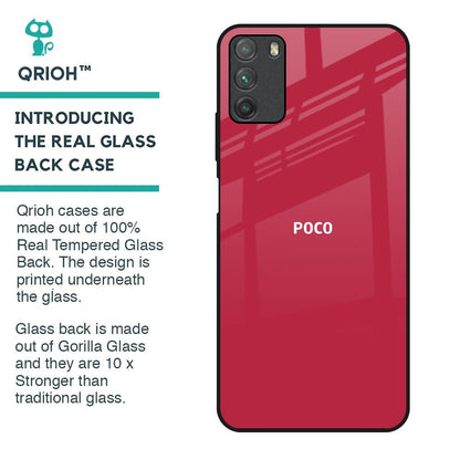 Solo Maroon Glass case for Poco M3