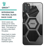Hexagon Style Glass Case For Poco M3