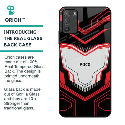 Quantum Suit Glass Case For Poco M3