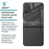Grey Metallic Glass Case For Poco M3