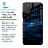 Blue Rough Abstract Glass Case for Poco M3