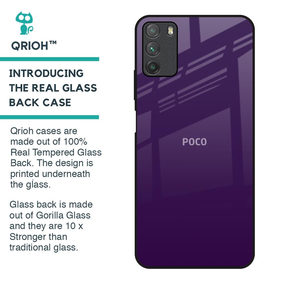 Dark Purple Glass Case for Poco M3