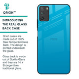 Blue Aqua Glass Case for Poco M3