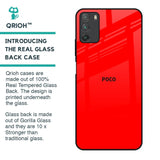 Blood Red Glass Case for Poco M3