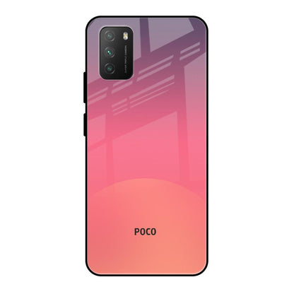 Sunset Orange Poco M3 Glass Cases & Covers Online