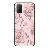 Shimmer Roses Poco M3 Glass Cases & Covers Online