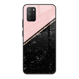 Marble Texture Pink Poco M3 Glass Cases & Covers Online