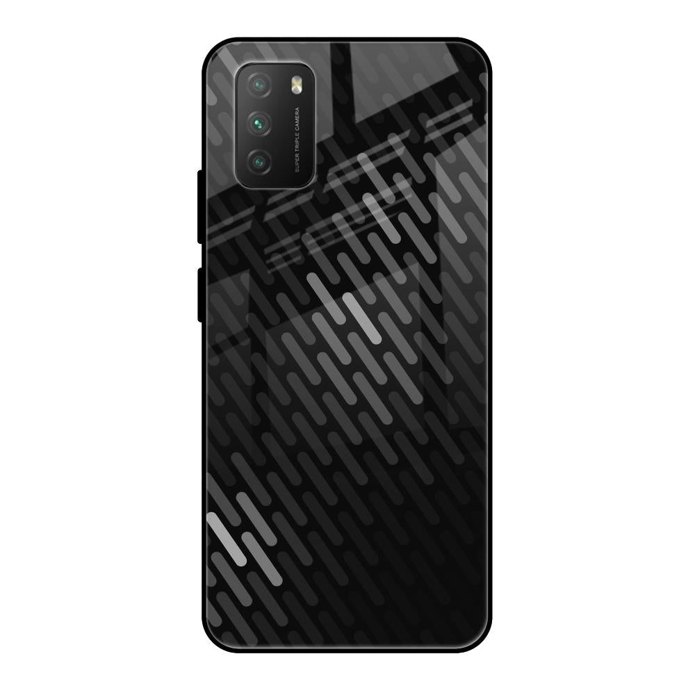 Dark Abstract Pattern Poco M3 Glass Cases & Covers Online