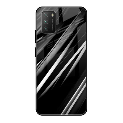 Black & Grey Gradient Poco M3 Glass Cases & Covers Online