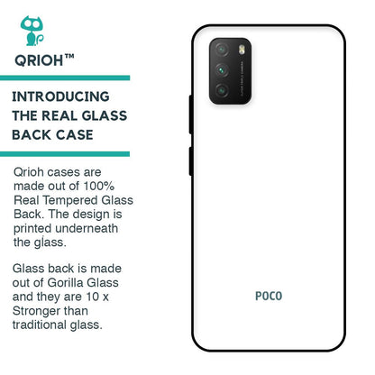 Arctic White Glass Case for Poco M3