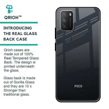 Stone Grey Glass Case For Poco M3