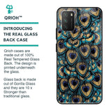Peacock Feathers Glass case for Poco M3
