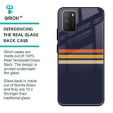 Tricolor Stripes Glass Case For Poco M3