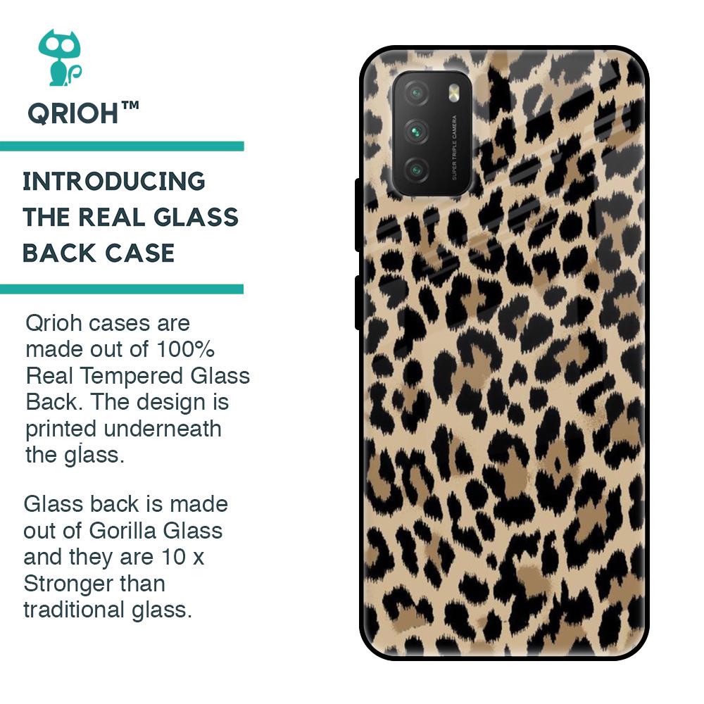 Leopard Seamless Glass Case For Poco M3
