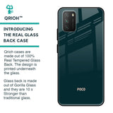 Hunter Green Glass Case For Poco M3