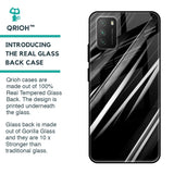 Black & Grey Gradient Glass Case For Poco M3