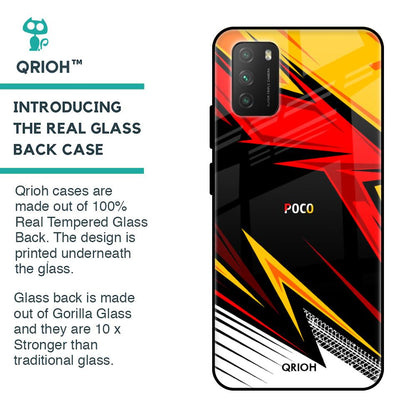 Race Jersey Pattern Glass Case For Poco M3
