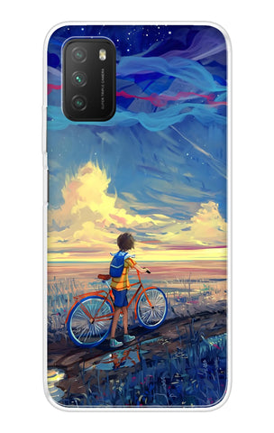 Riding Bicycle to Dreamland Poco M3 Back Cover