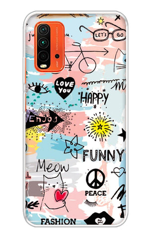 Happy Doodle Redmi 9 Power Back Cover