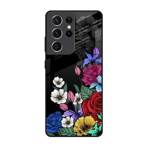 Rose Flower Bunch Art Samsung Galaxy S21 Ultra Glass Back Cover Online