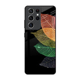 Colorful Leaves Samsung Galaxy S21 Ultra Glass Back Cover Online