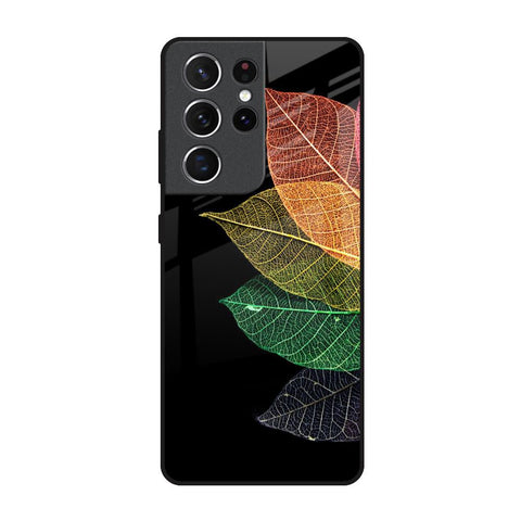 Colorful Leaves Samsung Galaxy S21 Ultra Glass Back Cover Online