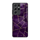 Geometric Purple Samsung Galaxy S21 Ultra Glass Back Cover Online