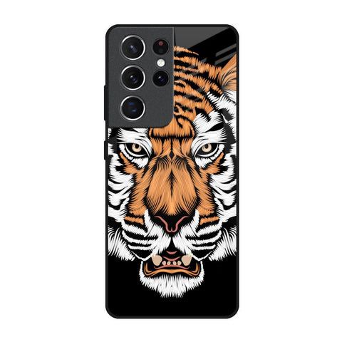 Angry Tiger Samsung Galaxy S21 Ultra Glass Back Cover Online