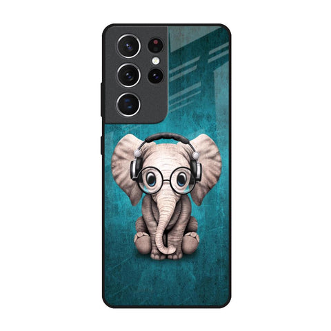 Adorable Baby Elephant Samsung Galaxy S21 Ultra Glass Back Cover Online