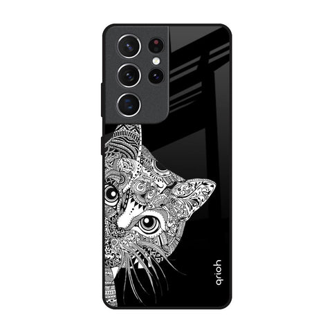 Kitten Mandala Samsung Galaxy S21 Ultra Glass Back Cover Online