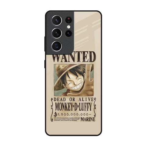 Luffy Wanted Samsung Galaxy S21 Ultra Glass Back Cover Online