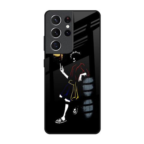 Luffy Line Art Samsung Galaxy S21 Ultra Glass Back Cover Online