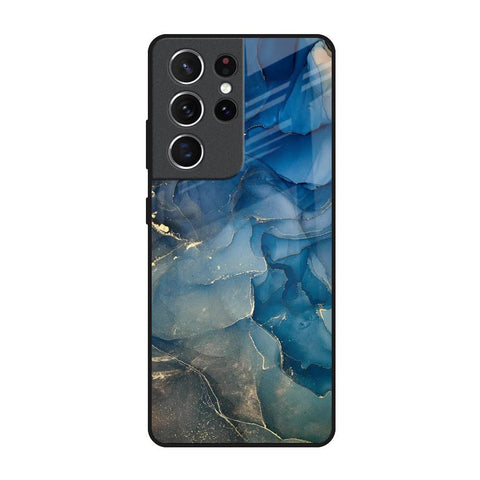 Blue Cool Marble Samsung Galaxy S21 Ultra Glass Back Cover Online