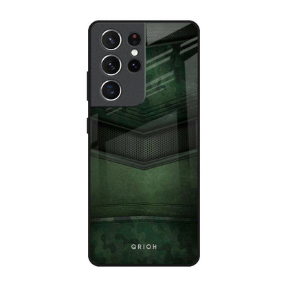 Green Leather Samsung Galaxy S21 Ultra Glass Back Cover Online