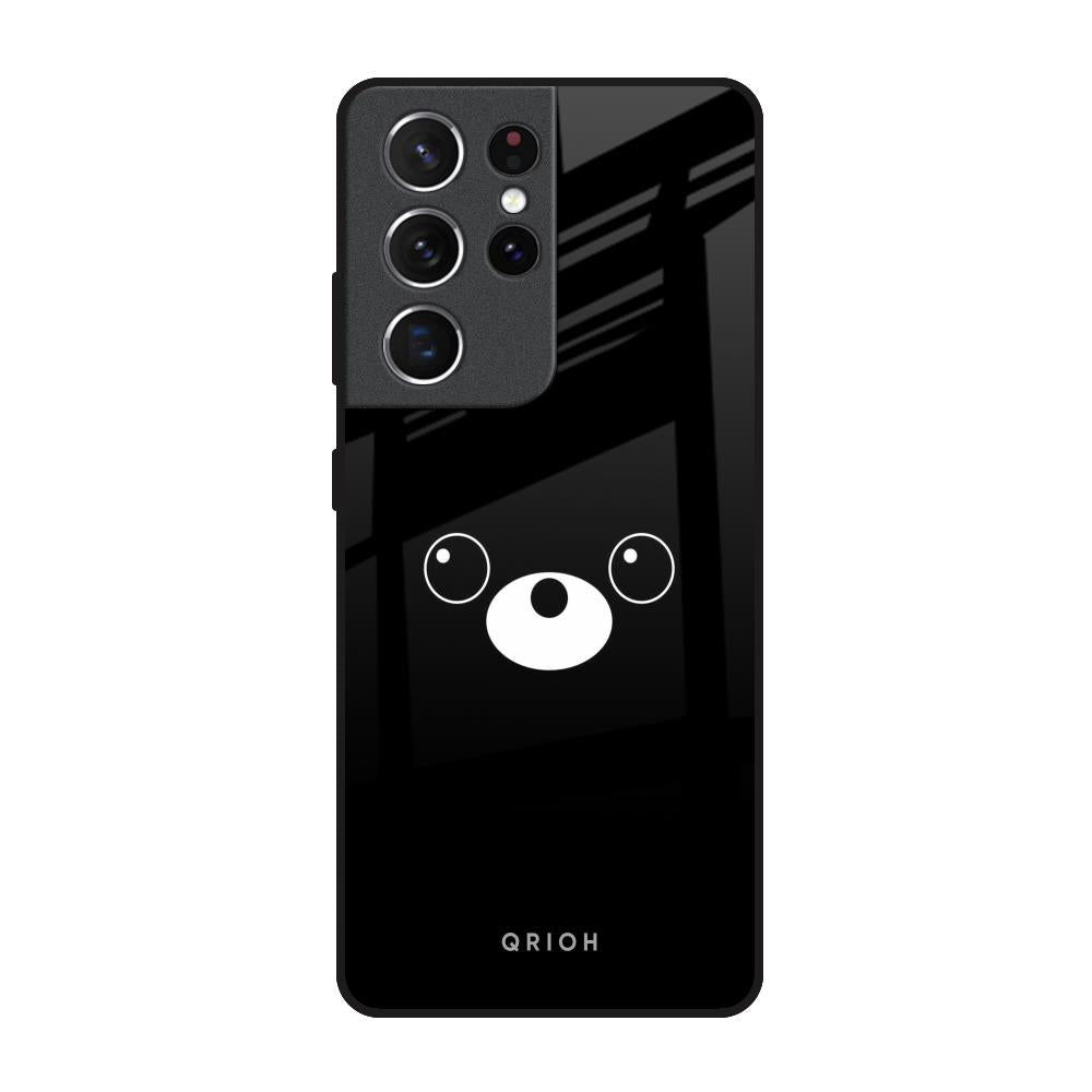Cute Bear Samsung Galaxy S21 Ultra Glass Back Cover Online