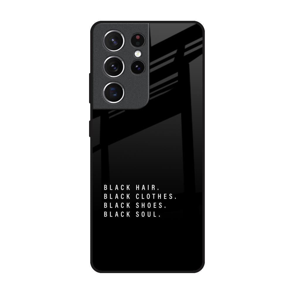 Black Soul Samsung Galaxy S21 Ultra Glass Back Cover Online