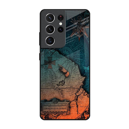 Geographical Map Samsung Galaxy S21 Ultra Glass Back Cover Online