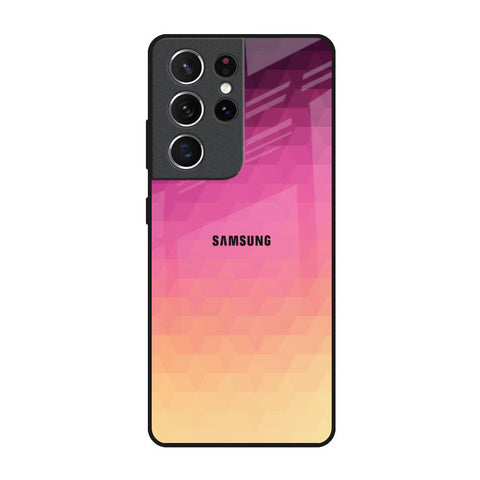 Geometric Pink Diamond Samsung Galaxy S21 Ultra Glass Back Cover Online