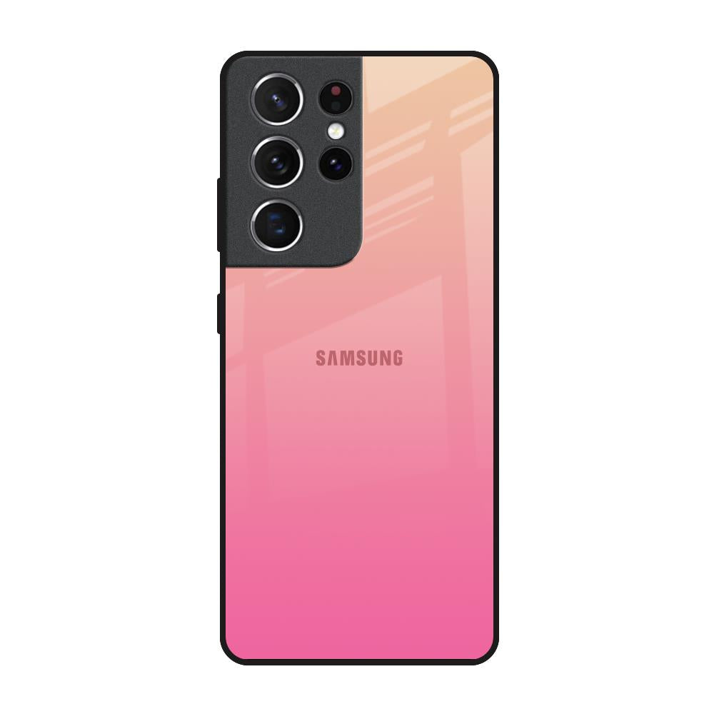 Pastel Pink Gradient Samsung Galaxy S21 Ultra Glass Back Cover Online