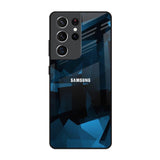 Polygonal Blue Box Samsung Galaxy S21 Ultra Glass Back Cover Online
