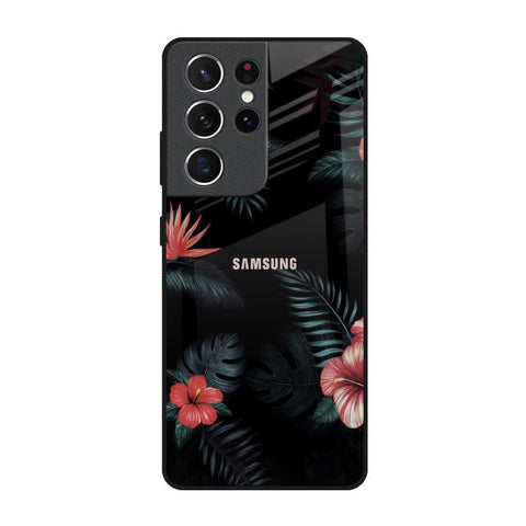 Tropical Art Flower Samsung Galaxy S21 Ultra Glass Back Cover Online