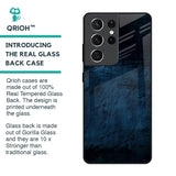 Dark Blue Grunge Glass Case for Samsung Galaxy S21 Ultra