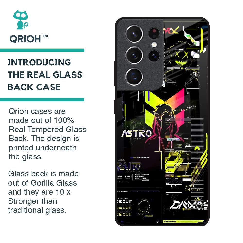 Astro Glitch Glass Case for Samsung Galaxy S21 Ultra