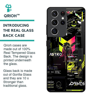 Astro Glitch Glass Case for Samsung Galaxy S21 Ultra