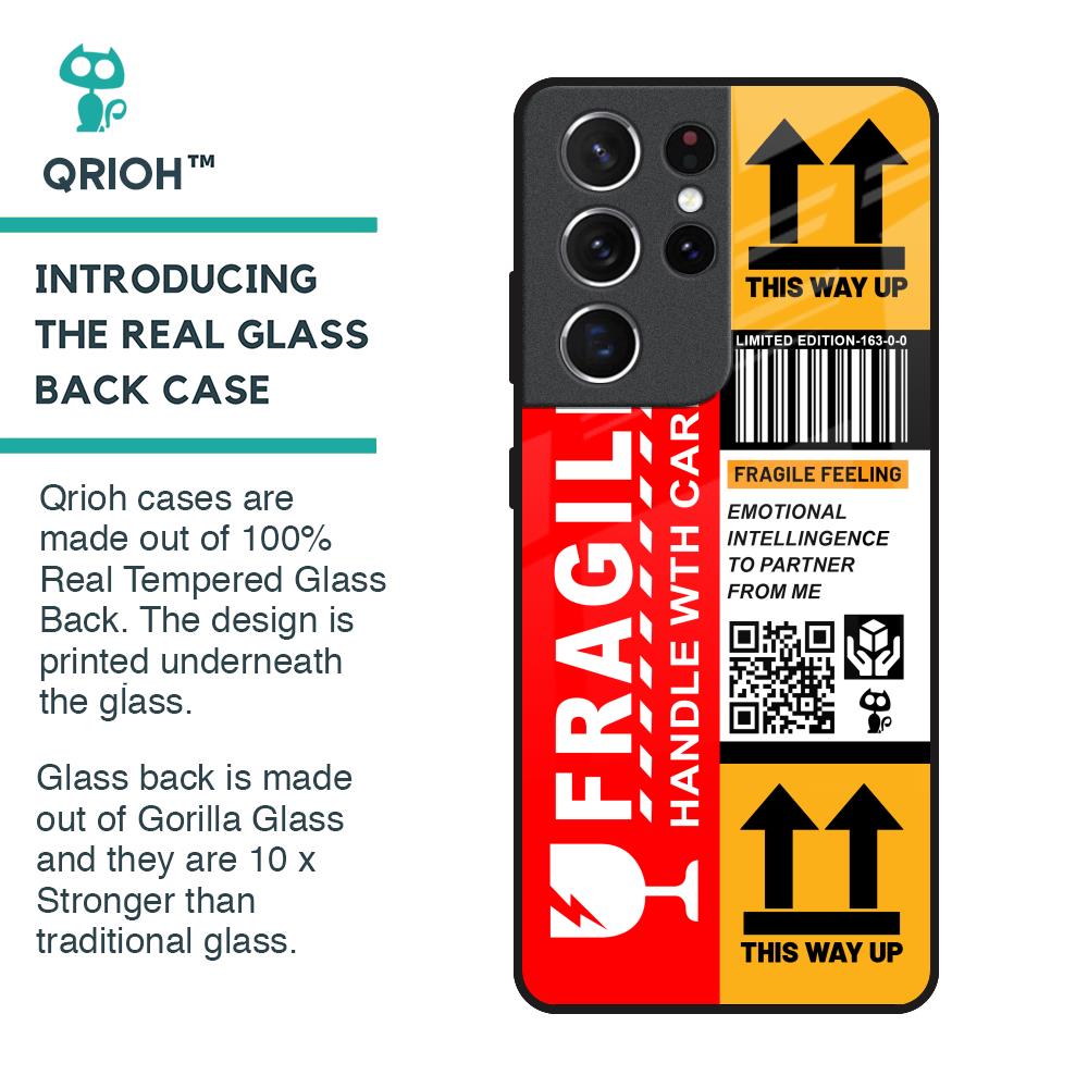 Handle With Care Glass Case for Samsung Galaxy S21 Ultra